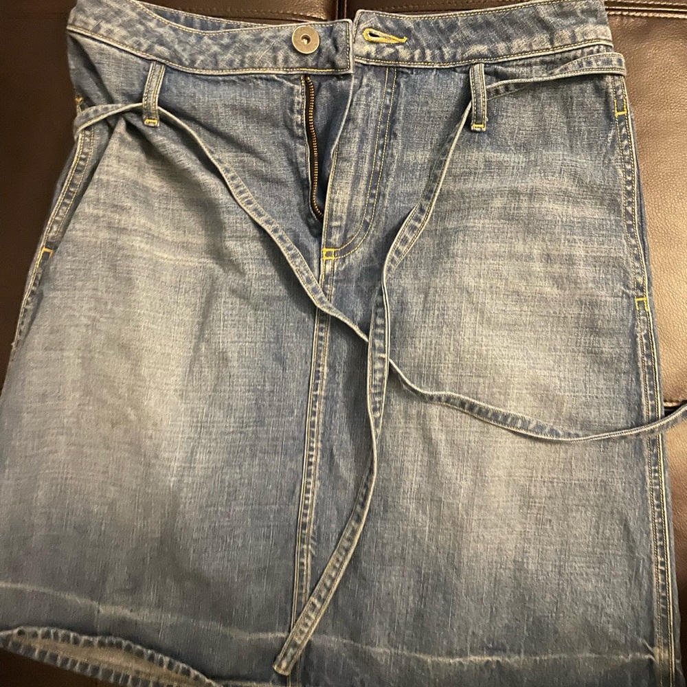 James perse jean skirt with strings